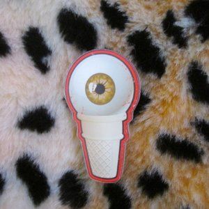 creepy eye jewelry eyeball pin ice cream cone brooch halloween scary